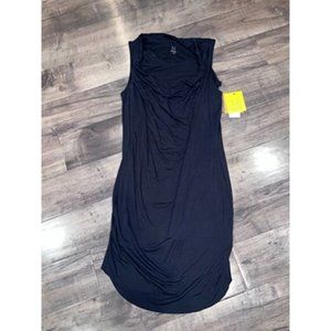 NWT Yummie By Heather Thomson Sleeveless Classic Shift Dress Black Size Small